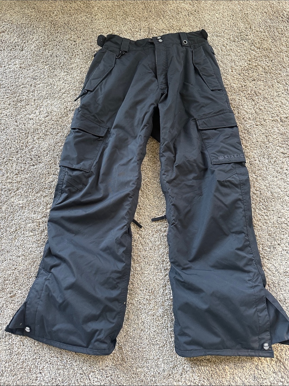 686 Black Cargo Snow Pants